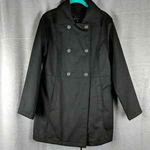 attention *M* Black/Grey design Rain Coat NWOT